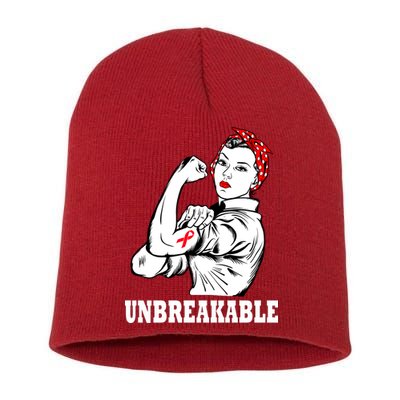 Heart Diseases Unbreakable We Can Do It Short Acrylic Beanie