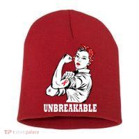 Heart Diseases Unbreakable We Can Do It Short Acrylic Beanie