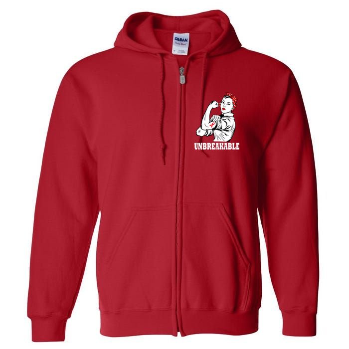 Heart Diseases Unbreakable We Can Do It Full Zip Hoodie