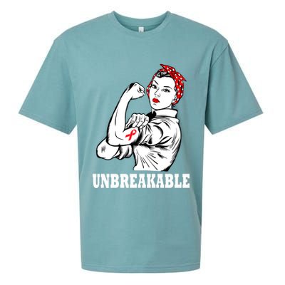 Heart Diseases Unbreakable We Can Do It Sueded Cloud Jersey T-Shirt