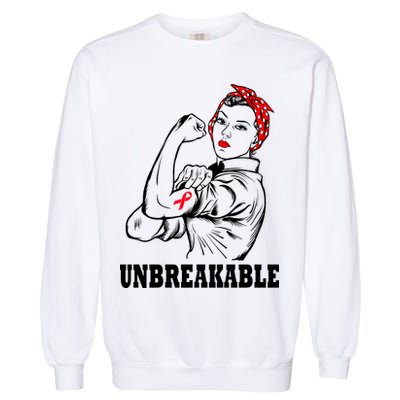 Heart Diseases Unbreakable We Can Do It Garment-Dyed Sweatshirt