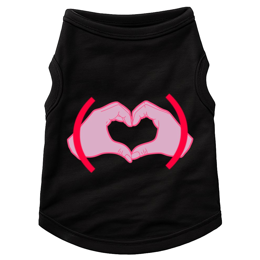 Heart Hands Sign Love Tribute Doggie Tank