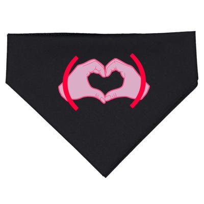 Heart Hands Sign Love Tribute USA-Made Doggie Bandana