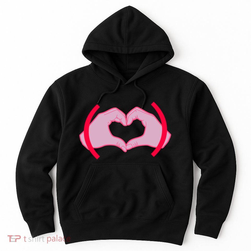 Heart Hands Sign Love Tribute Hoodie