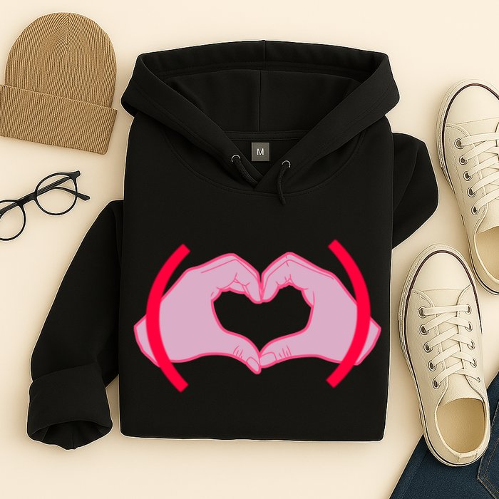 Heart Hands Sign Love Tribute Hoodie