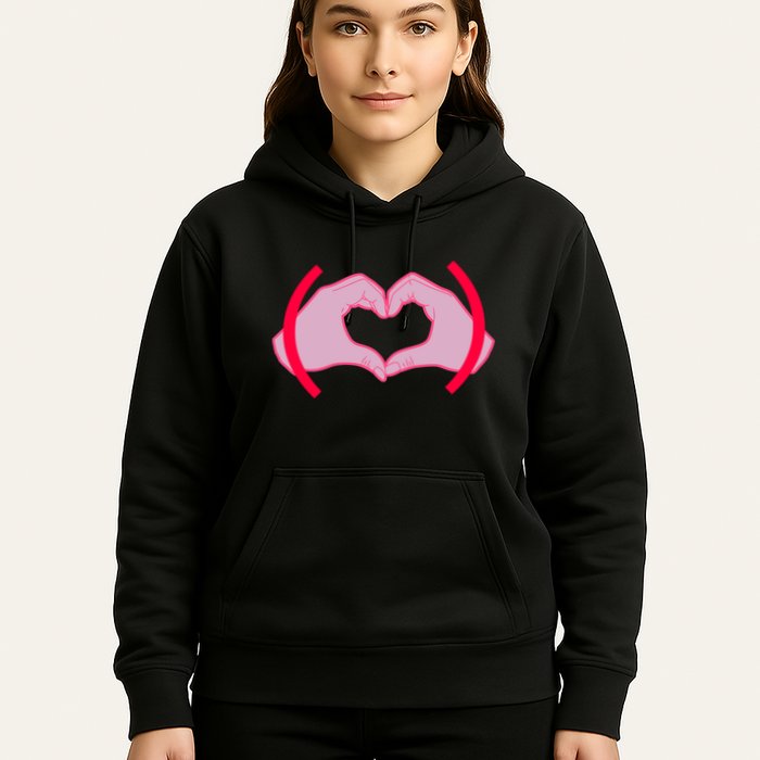 Heart Hands Sign Love Tribute Hoodie