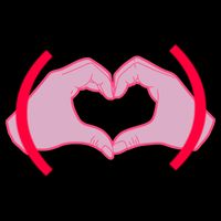 Heart Hands Sign Love Tribute Hoodie