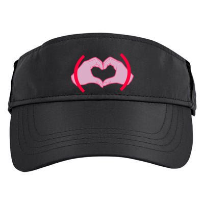 Heart Hands Sign Love Tribute Adult Drive Performance Visor