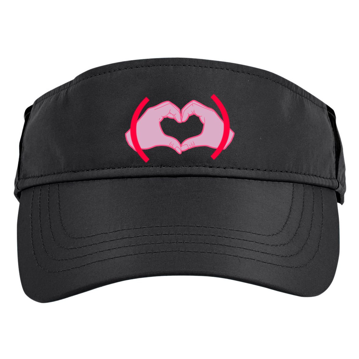 Heart Hands Sign Love Tribute Adult Drive Performance Visor