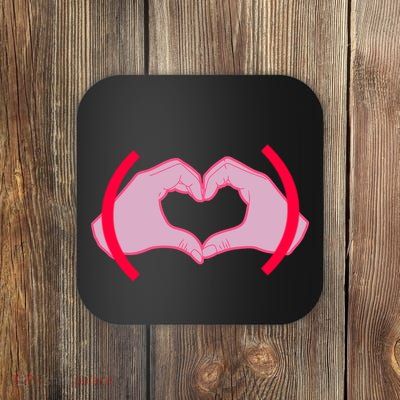 Heart Hands Sign Love Tribute Coaster