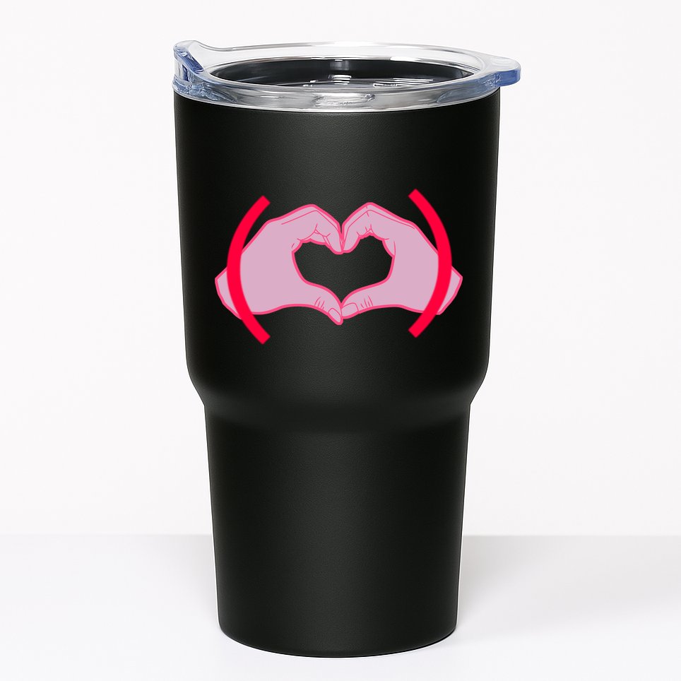 Heart Hands Sign Love Tribute Tumbler