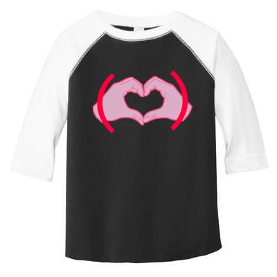 Heart Hands Sign Love Tribute Toddler Fine Jersey T-Shirt