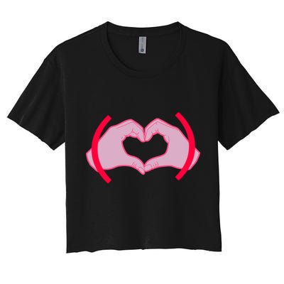 Heart Hands Sign Love Tribute Crop Top