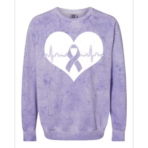 Heart Health Awareness Heartbeat Colorblast Crewneck Sweatshirt