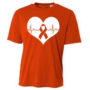 Heart Health Awareness Heartbeat Cooling Performance Crew T-Shirt