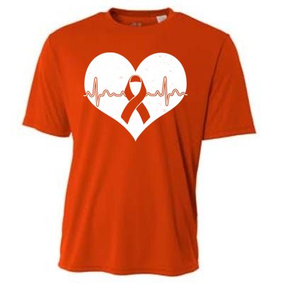 Heart Health Awareness Heartbeat Cooling Performance Crew T-Shirt