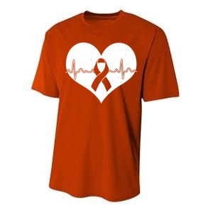 Heart Health Awareness Heartbeat Performance Sprint T-Shirt