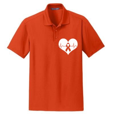 Heart Health Awareness Heartbeat Dry Zone Grid Polo