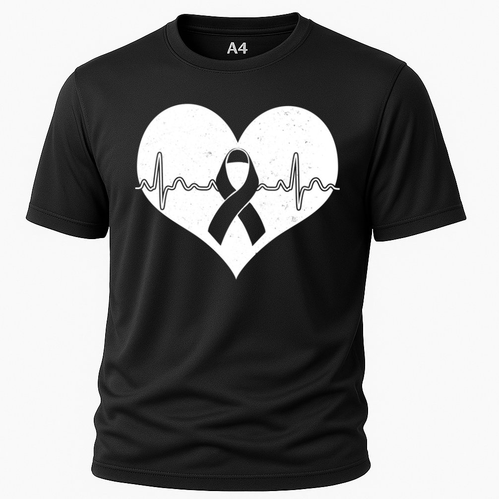 Heart Health Awareness Heartbeat Cooling Performance Crew T-Shirt