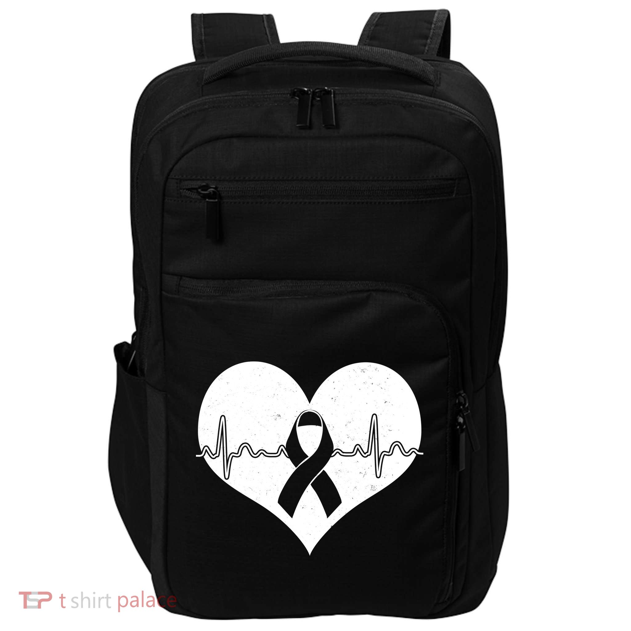 Heart Health Awareness Heartbeat Impact Tech Backpack