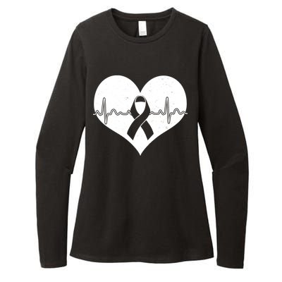 Heart Health Awareness Heartbeat Womens CVC Long Sleeve Shirt