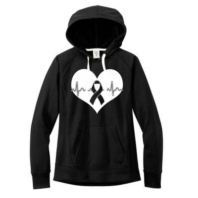 Heart Health Awareness Heartbeat Women's Fleece Hoodie