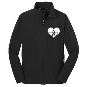 Heart Health Awareness Heartbeat Core Soft Shell Jacket