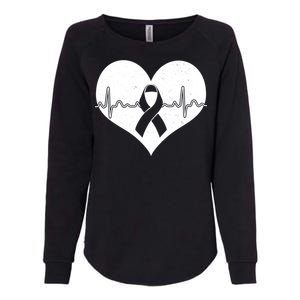 Heart Health Awareness Heartbeat Womens California Wash Sweatshirt