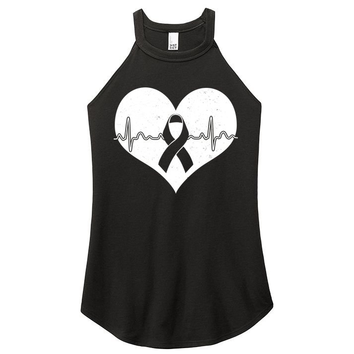 Heart Health Awareness Heartbeat Women's Perfect Tri Rocker Tank