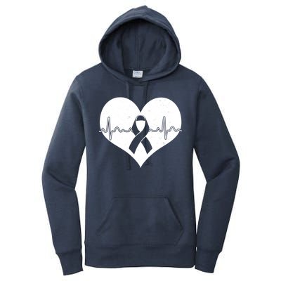 Heart Health Awareness Heartbeat Women's Pullover Hoodie