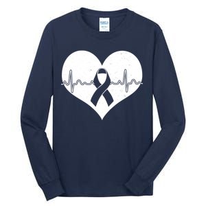 Heart Health Awareness Heartbeat Tall Long Sleeve T-Shirt