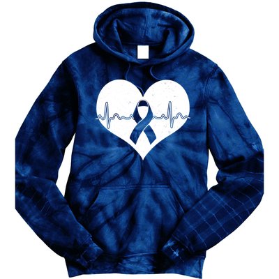 Heart Health Awareness Heartbeat Tie Dye Hoodie