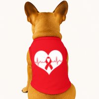 Heart Health Awareness Heartbeat Doggie Tank