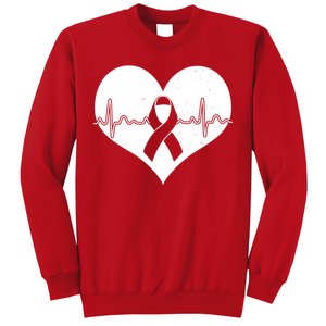 Heart Health Awareness Heartbeat Sweatshirt