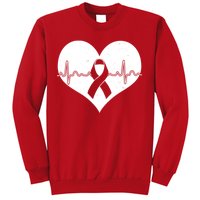 Heart Health Awareness Heartbeat Sweatshirt