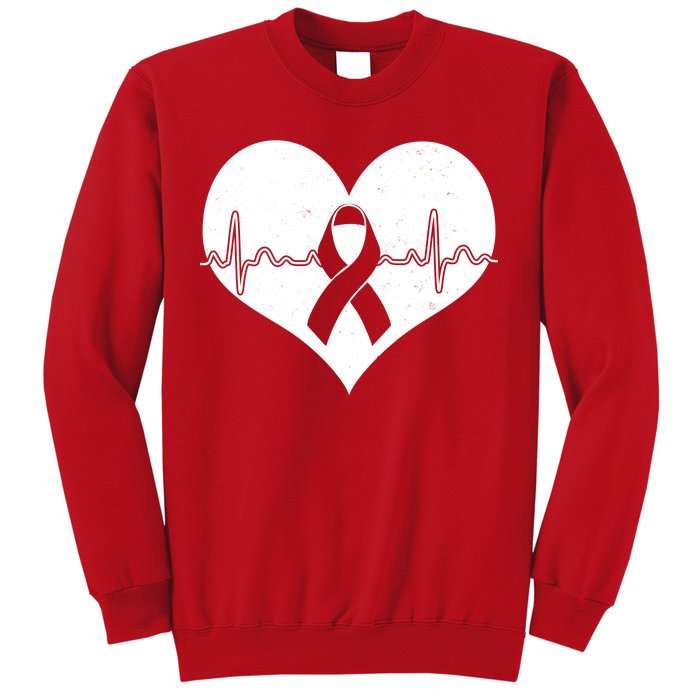 Heart Health Awareness Heartbeat Sweatshirt