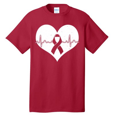 Heart Health Awareness Heartbeat Tall T-Shirt