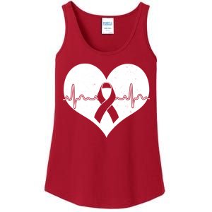 Heart Health Awareness Heartbeat Ladies Essential Tank