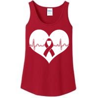 Heart Health Awareness Heartbeat Ladies Essential Tank