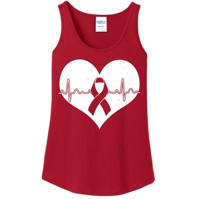 Heart Health Awareness Heartbeat Ladies Essential Tank