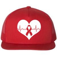 Heart Health Awareness Heartbeat Flatbill Hat