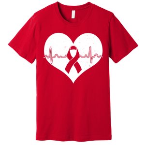 Heart Health Awareness Heartbeat Premium T-Shirt