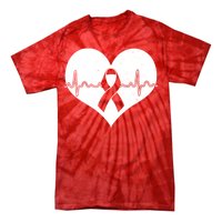 Heart Health Awareness Heartbeat Tie-Dye T-Shirt