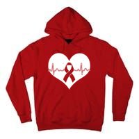 Heart Health Awareness Heartbeat Tall Hoodie