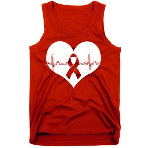 Heart Health Awareness Heartbeat Tank Top