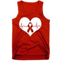 Heart Health Awareness Heartbeat Tank Top