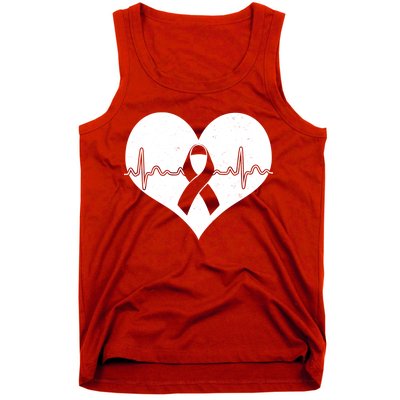 Heart Health Awareness Heartbeat Tank Top