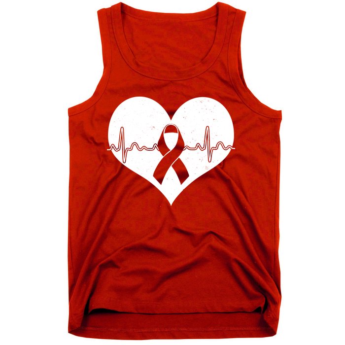 Heart Health Awareness Heartbeat Tank Top