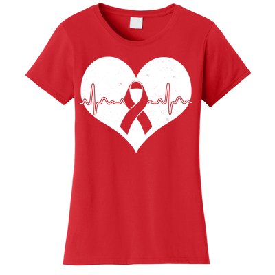 Heart Health Awareness Heartbeat Women's T-Shirt