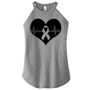 Heart Health Awareness Heartbeat Women's Perfect Tri Rocker Tank